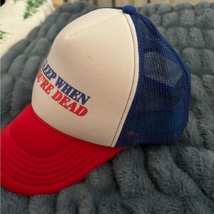 Stylish Red and Blue Trucker Hat